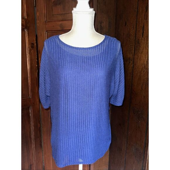 Womens Elementz Blouse Attached Camisole - Blue XL - Picture 1 of 6